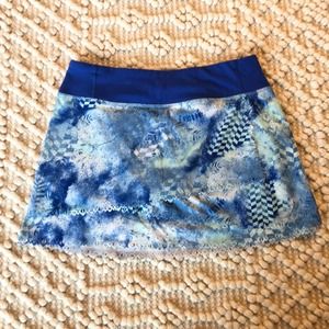 Ivivva Rally Wrap Skirt Skort Girls Size 14 Blue White